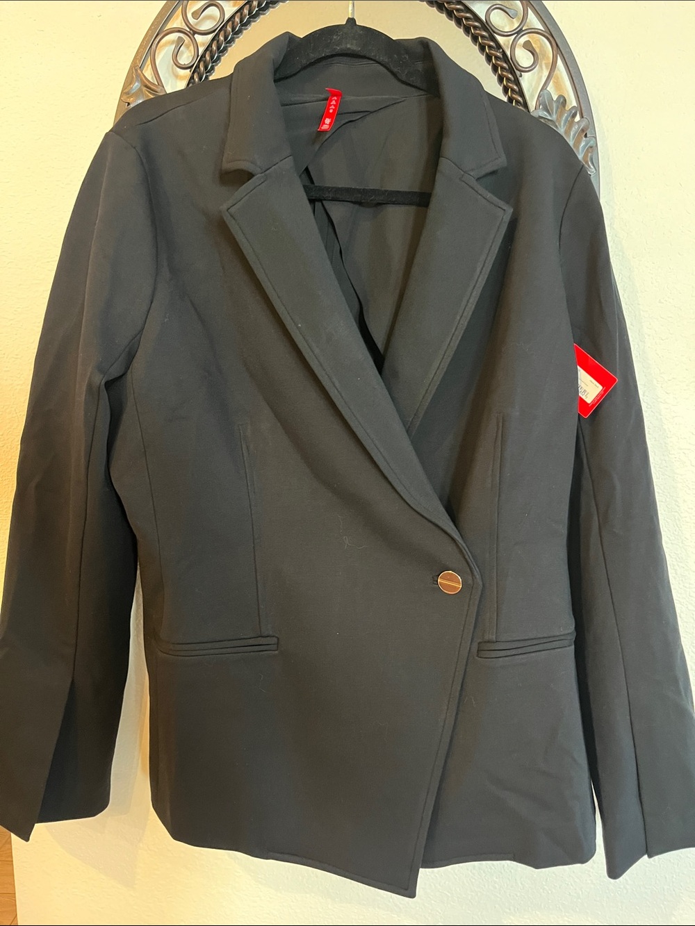 SPANX Black Tailored Blazer with Single Button